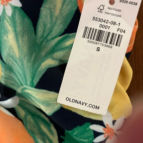 NWT Old Navy Wrap Front Swimsuit Fresh Squeezed Print Size Small. - Picture 4 of 7